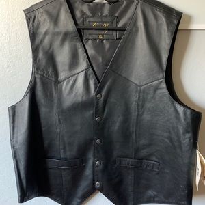 Scully Inc. Leather Vest SZ XL